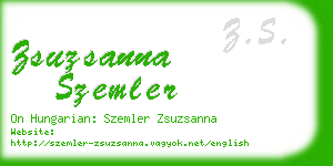 zsuzsanna szemler business card